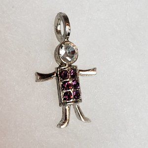 3/10$ Birthstone brat charm amethyst/ february boy
